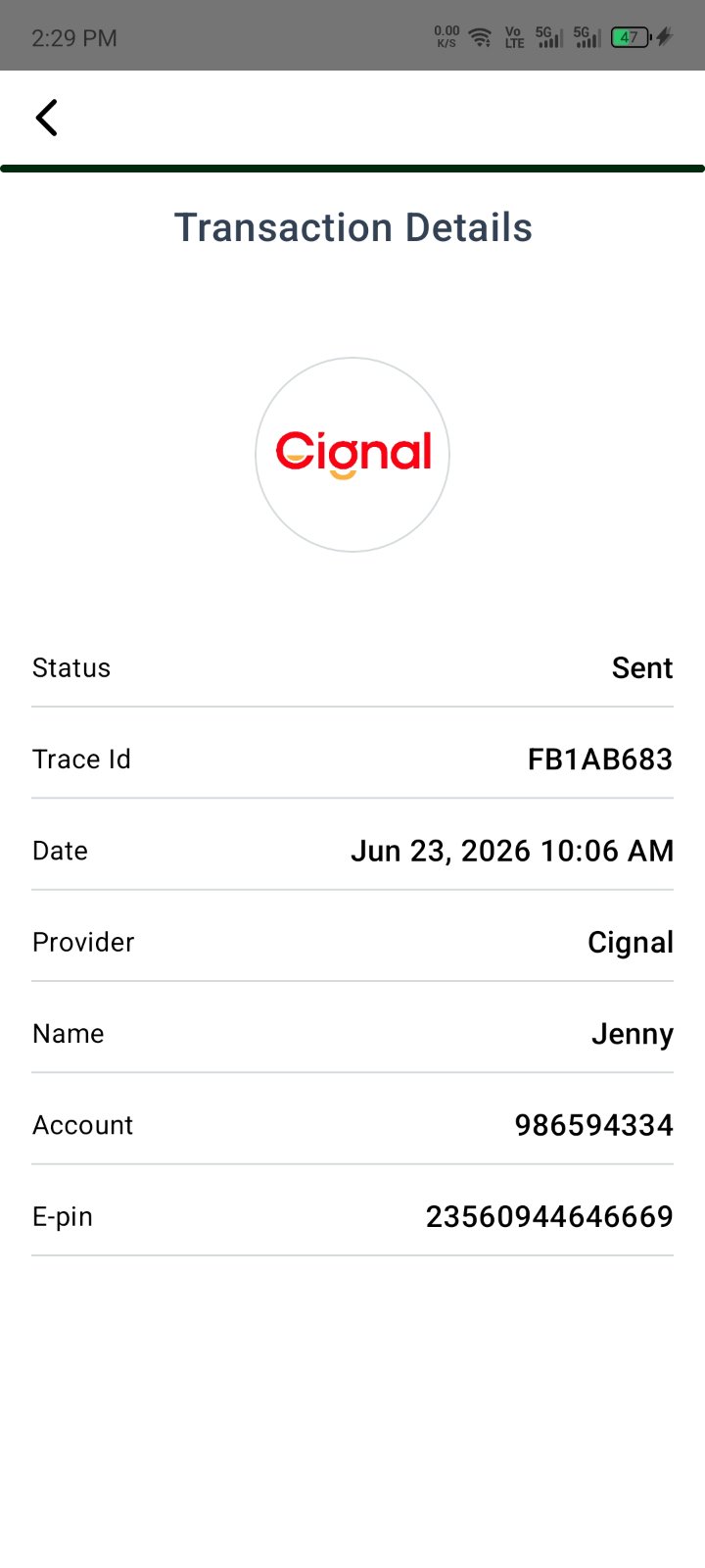 Transaction Success